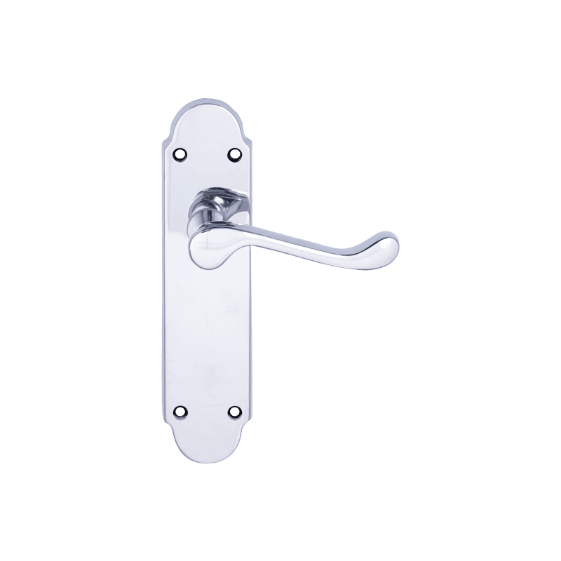 DH170A35 Manija de puerta de palanca clásica en placa cromada pulida