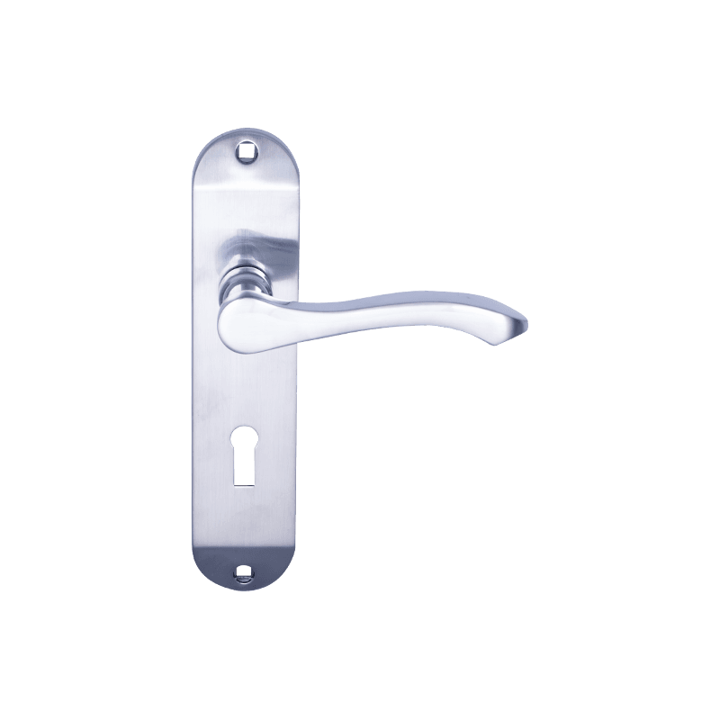 DH180A31L Manija de puerta de palanca inteligente en placa Satin Chrome