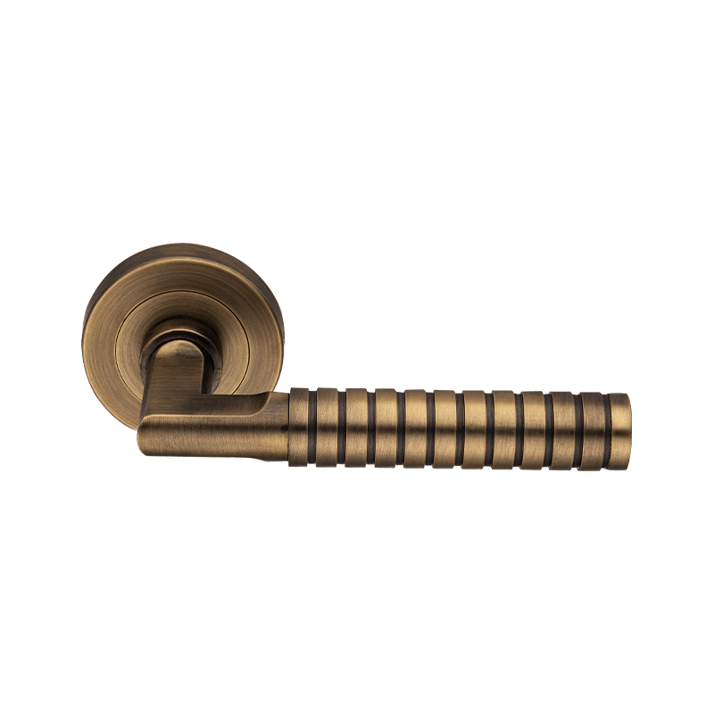 Spiral sobre la palanca de la puerta Many Matt Antique Bronce